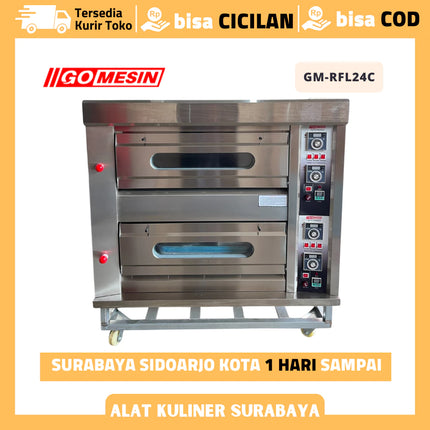Oven Gas GETRA RFL-24GD Oven 2 Deck 4 Tray Pemanggang Kue Roti RFL 24GD Garansi Resmi