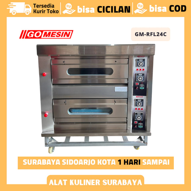 Oven Gas GETRA RFL-24GD Oven 2 Deck 4 Tray Pemanggang Kue Roti RFL 24GD Garansi Resmi