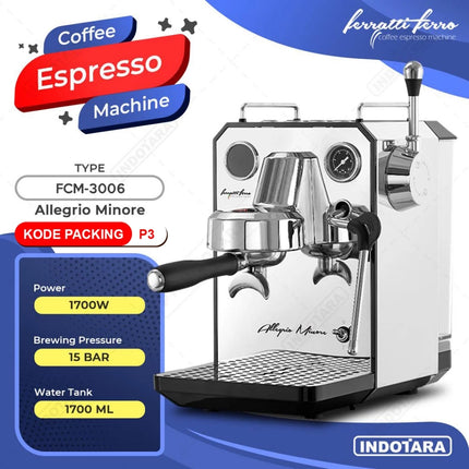 Ferratti Ferro Espresso Machine FCM-3006 Allegrio Minore