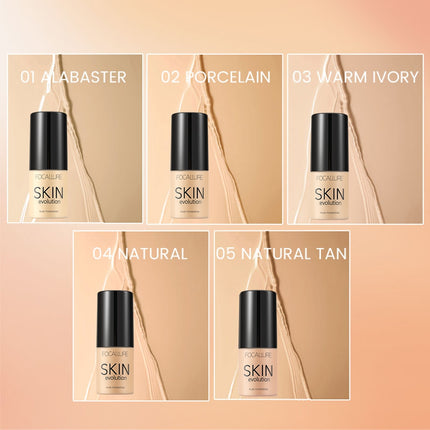 FOCALLURE 3PCS Set Oil Control Loose Powder Foundation Blush