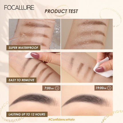 FOCALLURE 4PCS Eye Makeup Set including Liquid Eyeliner Mascara Eyebrow Pencil Eyeliner Gel