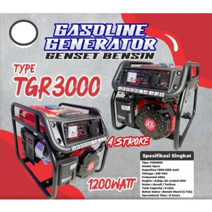 Power Generator 1200 Watt 4 Tak TGR 3000 MG 2500AVR Gasoline Generator