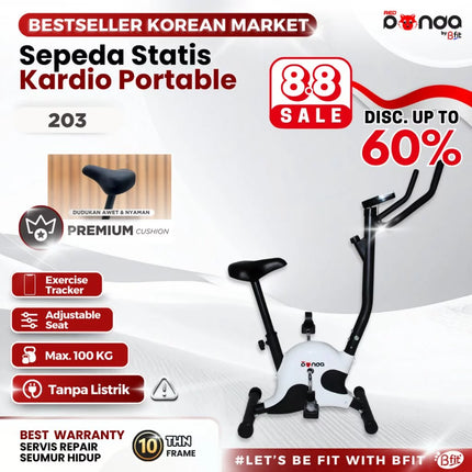 Sepeda Statis REDPANDA 203B Exercise Bike Sepeda Olahraga Cardio Portable Alat Fitness Gym