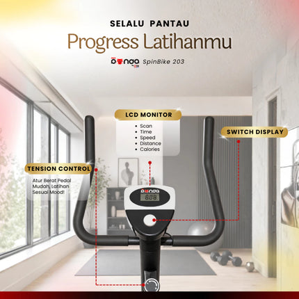Sepeda Statis REDPANDA 203B Exercise Bike Sepeda Olahraga Cardio Portable Alat Fitness Gym