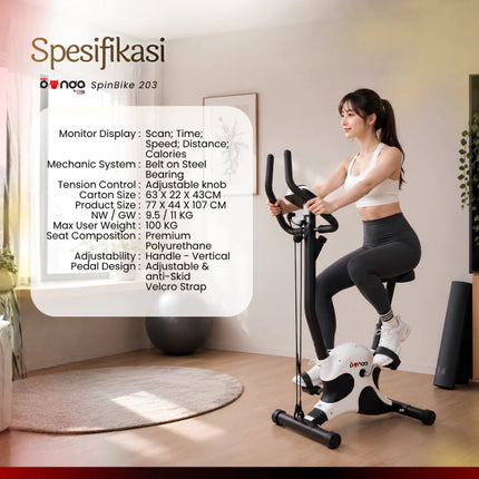 Sepeda Statis REDPANDA 203B Exercise Bike Sepeda Olahraga Cardio Portable Alat Fitness Gym