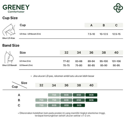 GRENEY-Gbras-Bra One Piece Warna Kombinasi Tanpa Kawat Warna Sport Push Up -89616