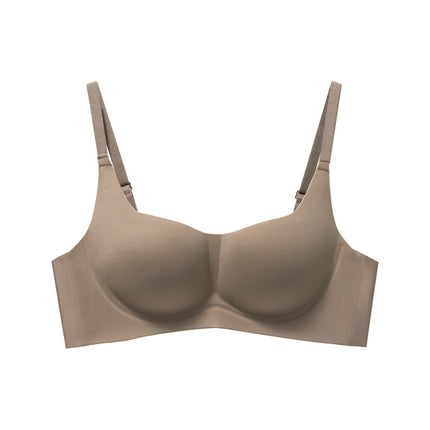 GRENEY - Gbras - Bra Cup Candy bra wanita One-piece sekaligus tanpa kawat seamless menopang dengan gesper nyaman - 89740