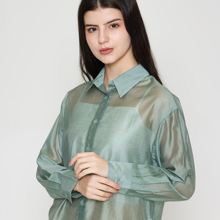 ZES Basic Lyocell Kemeja Oversize Wanita MELWT005 122383494