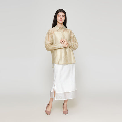 ZES Basic Lyocell Kemeja Oversize Wanita MELWT005 122383494