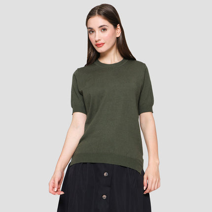 Connexion Basic Rajut Kaos Lengan Pendek Wanita 121903503