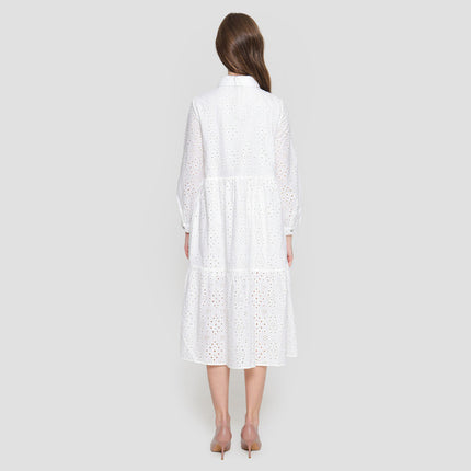 Connexion Cotton Eyeled Maxi Dress Wanita 121835560
