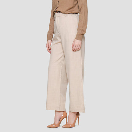 St. Yves Cropped Wideleg Melange Trouser Celana Wanita 121958964