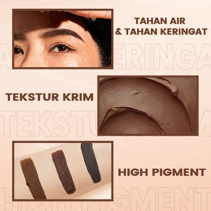 FOCALLURE Eyebrow Cream Gel waterproof Pensil Alis-kosmetik Mata