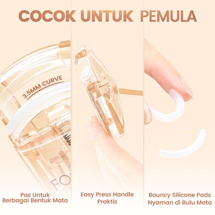 FOCALLURE Eyelash Curler Super Curled Eyelashes Portable Easy to use