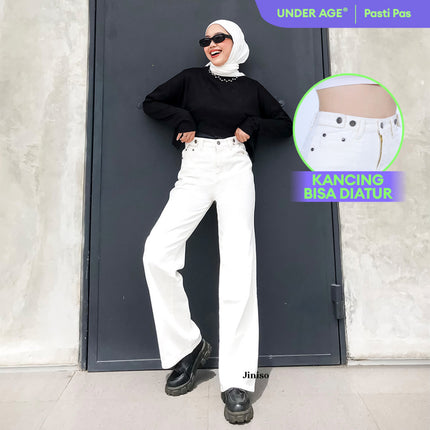 JINISO - Highwaist Adjustable Baggy Jeans 442 UNDER AGE