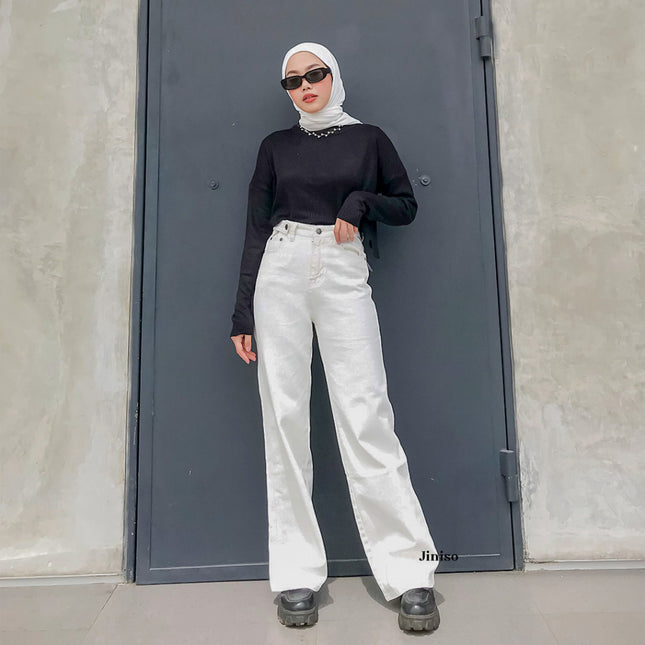 JINISO - Highwaist Adjustable Baggy Under Age Jeans