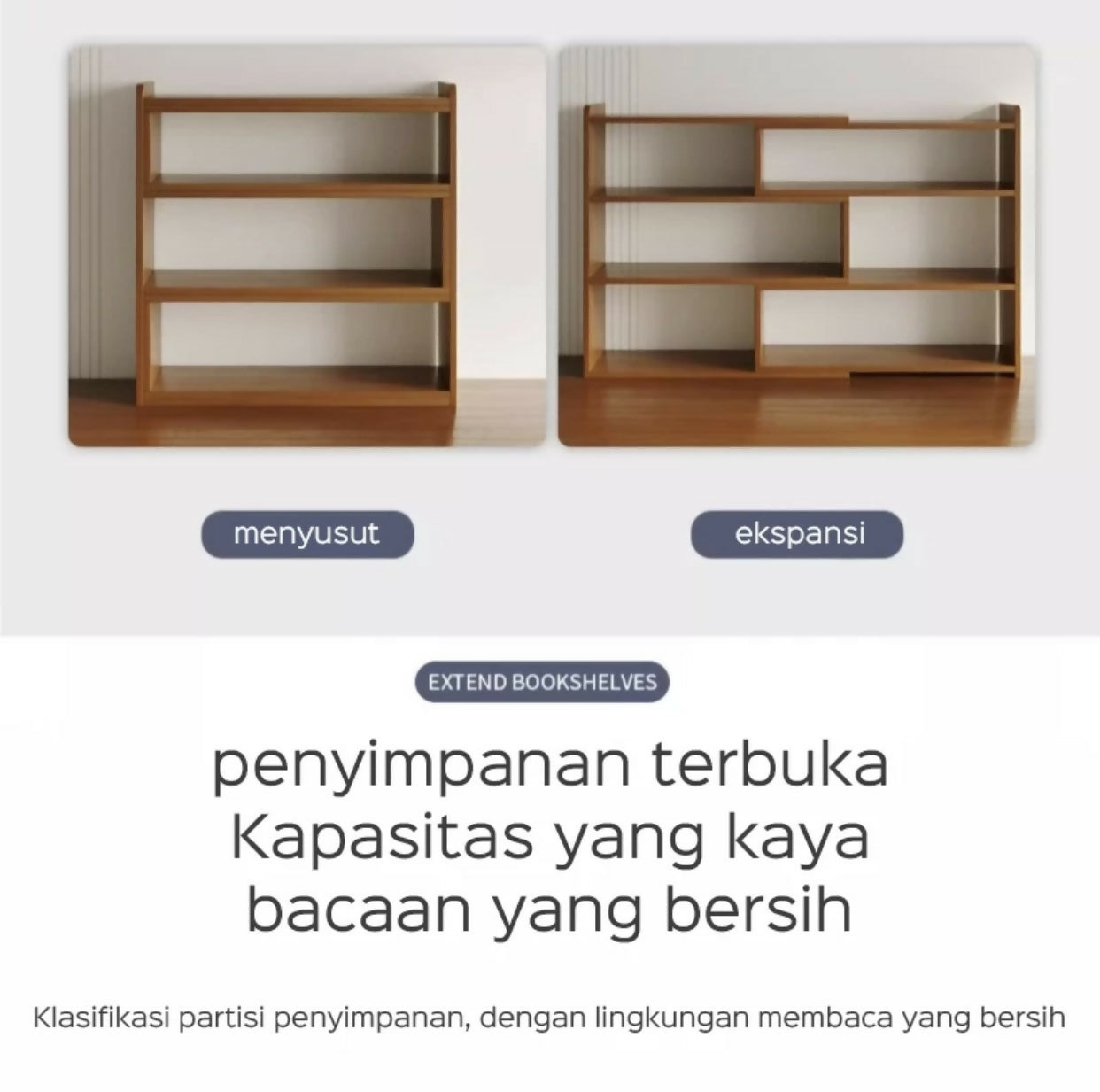 Rak buku, rak penyimpanan, lemari penyimpanan, lemari buku