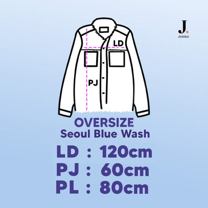 JINISO Jaket Jeans Oversize Seoul Blue Wash