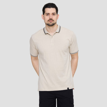 Nevada Jersey Solid Kaus Kerah Pria 121741027