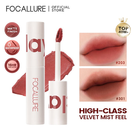 FOCALLURE Lipstik Cream Velvet-Mist Matte Lip Clay #JasmineMeetsRose Kosmetik Bibir