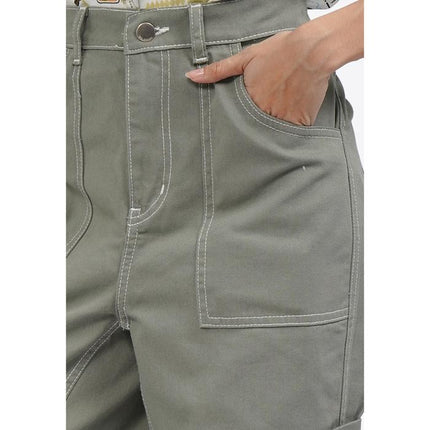 COLORBOX Loose Cargo Denim Pants Green