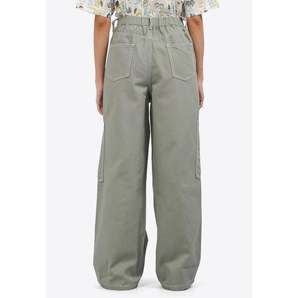 COLORBOX Loose Cargo Denim Pants Green
