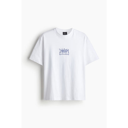 H&M Pria Loose Fit Printed T-Shirt