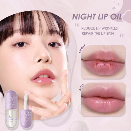 FOCALLURE Moisturizing Lip Gloss Natural Lip Oil 2-buah