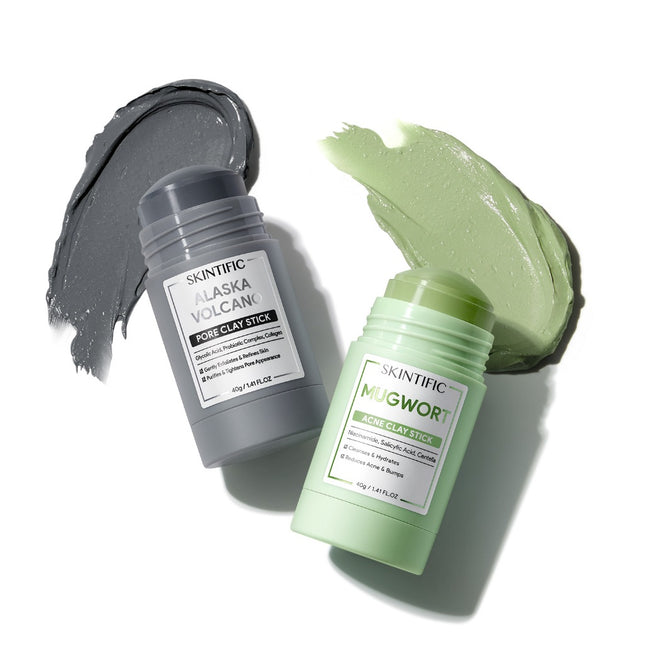 SKINTIFIC - Mugwort Acne Clay Stick + Alaska Clay Stick