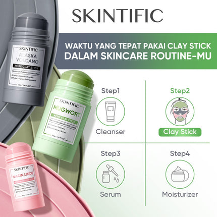 SKINTIFIC - Mugwort Acne Clay Stick + Alaska Clay Stick