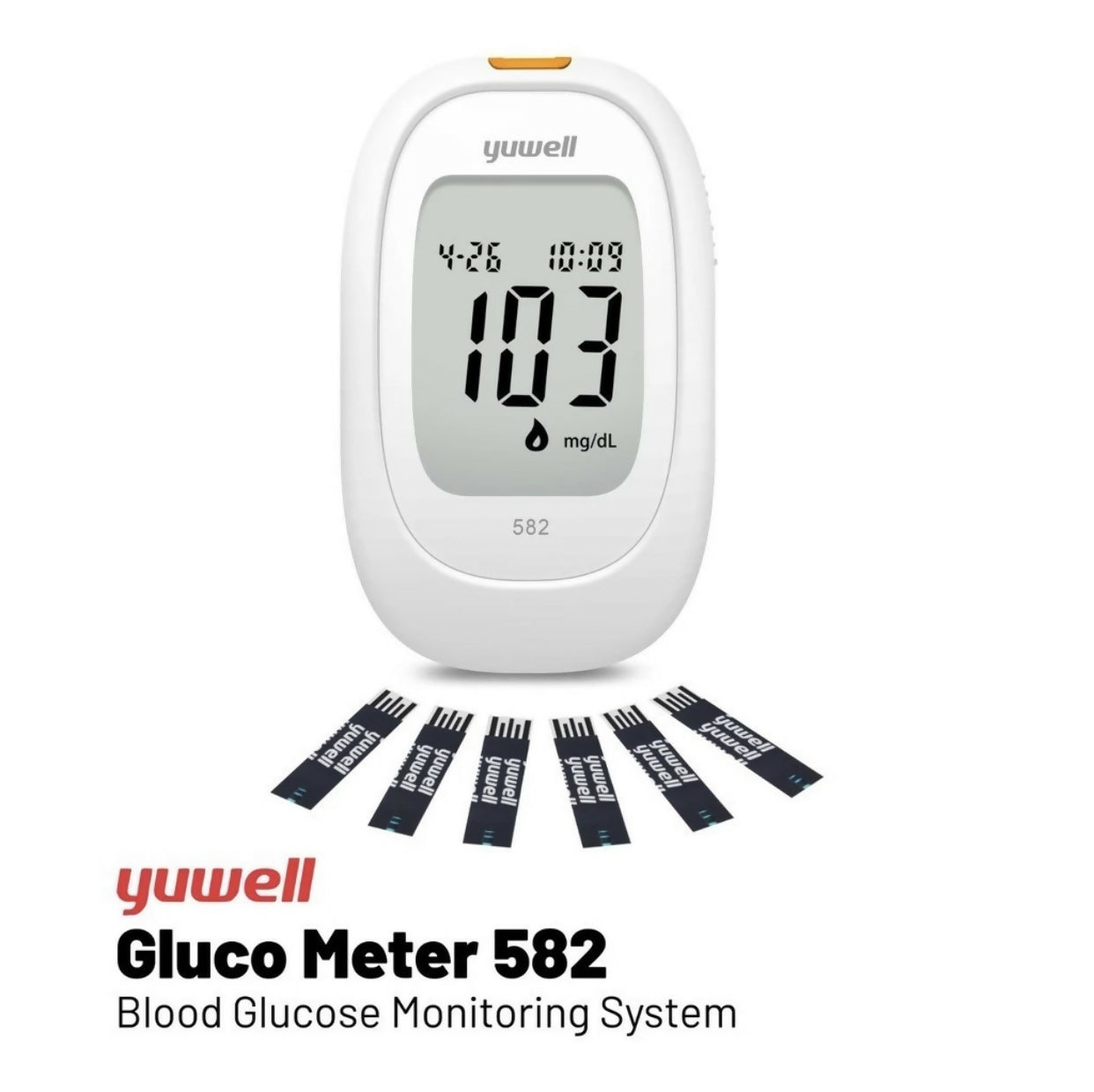 ￼YUWELL Blood Glucose Meter 582 SET - Alat Cek Gula Darah