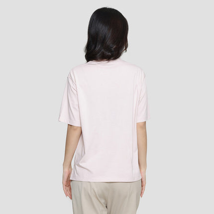 Suko Oversized Crop Kerah Bulat Kaos Lengan Pendek Wanita 121170144