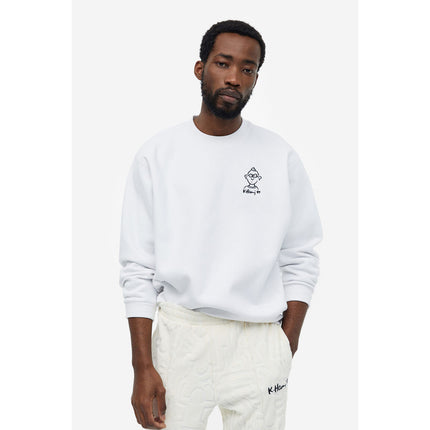 H&M Pria Oversized Fit Printed sweatshirt