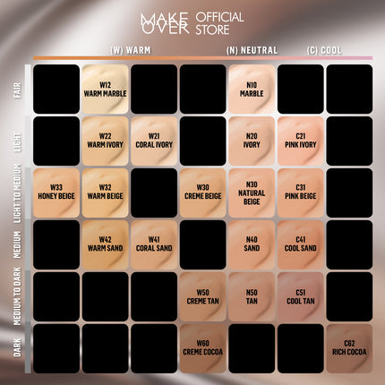 MAKE OVER Powerstay 24H Weightless Liquid Foundation