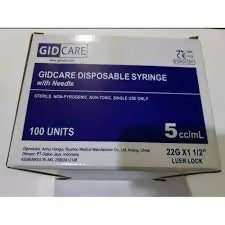 GidCare Disposable Syringe Spuit 5 Cc