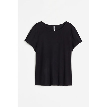 H&M Wanita Ribbed T-shirt