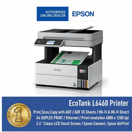 Printer Epson L6460 L 6460 L-6460 All in One ADF WIFI PIGMENT DUPLEX