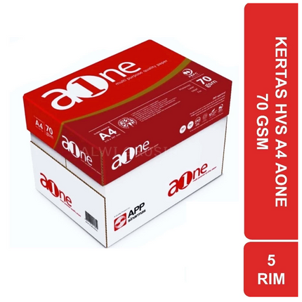 Kertas HVS A4 70 75 gsm PER-KARTON (1 KARTON / DUS isi 5 RIM) - SIDU Paperone PP Lite Bmo Aone Maxi Brite Natural Kertas Fotocopy A4 1
