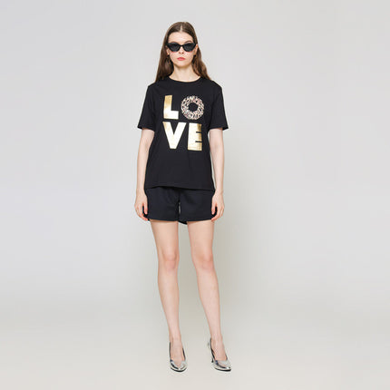ZES T-Shirt Regular Tee Love Animal Print Foil CRLVT007 121836943