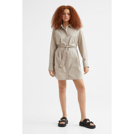 H&M Wanita Tie-belt shirt dress
