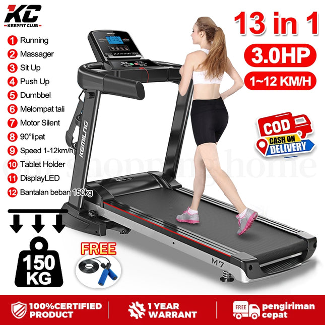 Ultra Tenang Treadmill Listrik 2.0HP Treadmill Elektrik Cerdas Treadmill Rumah
