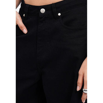 COLORBOX Wide Leg Denim Pants Black
