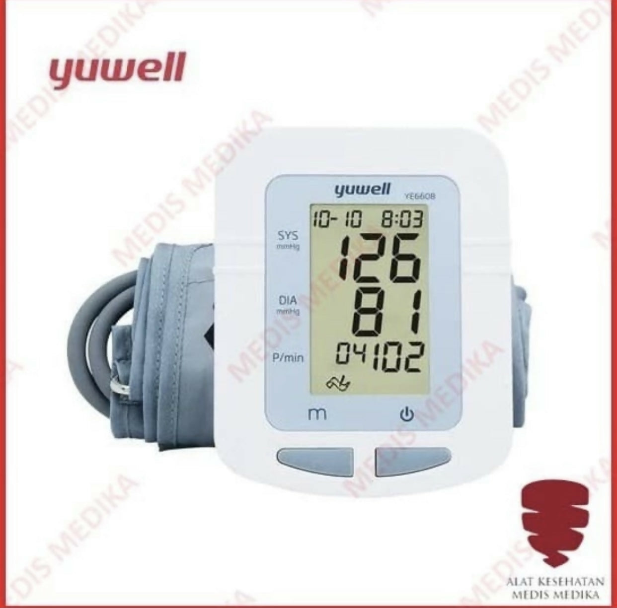 ￼Yuwell YE660B Tensimeter Digital Intellisense Alat Cek Ukur Test Tes Tekanan Darah Tensi Meter YE 660 B