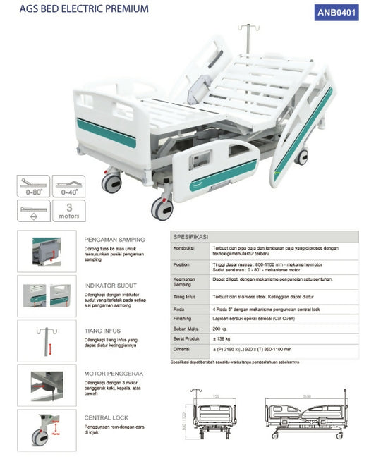 ELECTRIC BED 4 MOVEMENT (ANB0401) / PLUS MATTRESS BED