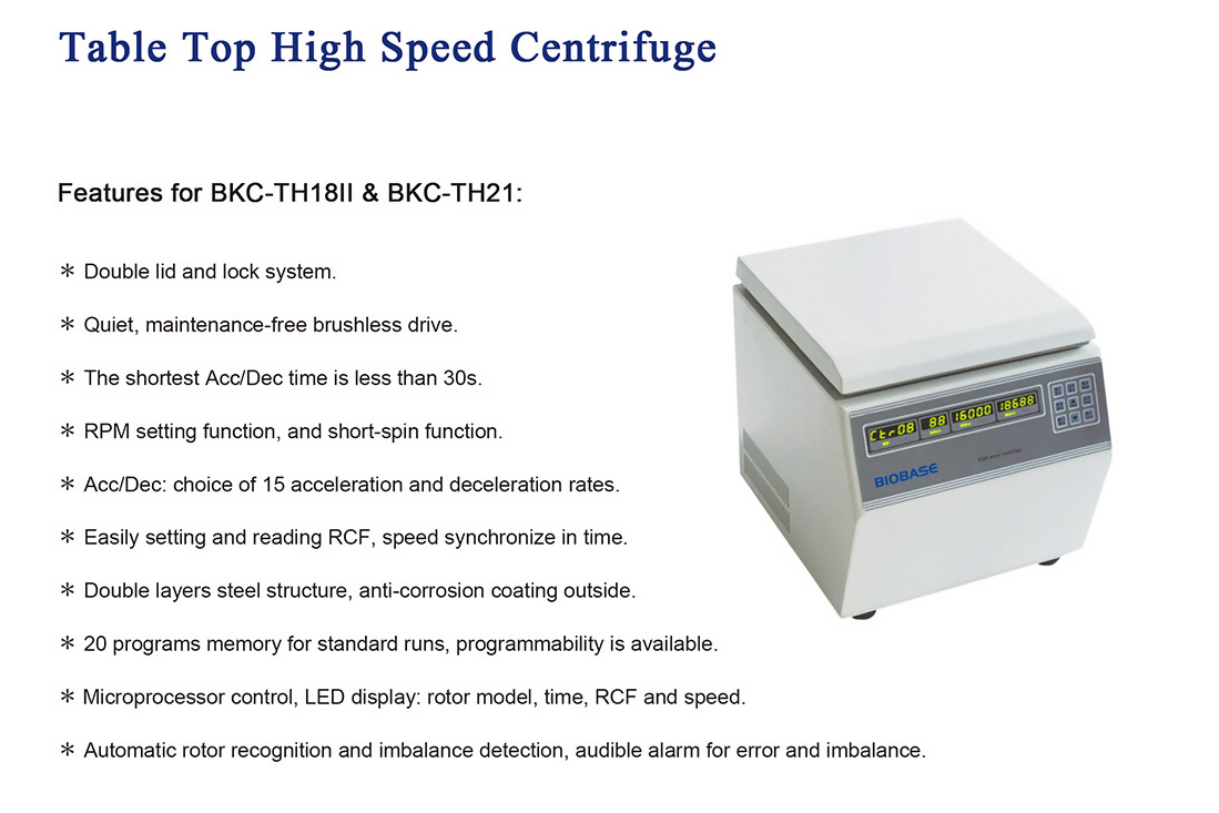 Centrifuge Hige Speed