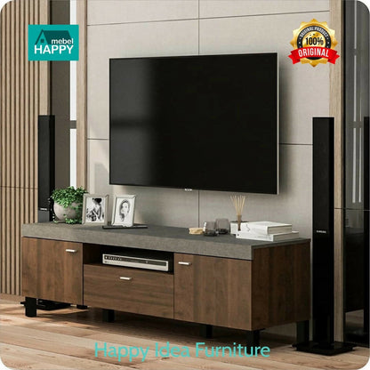 '- Meja TV LED Minimalis Panjang 2,1 Meter Benedict TV210 / Rak TV Modern Elegan Pira by Pro Design Benedict TV 210 Condor TV 210 Condor TV210 Benedict TV 150 Benedict TV150